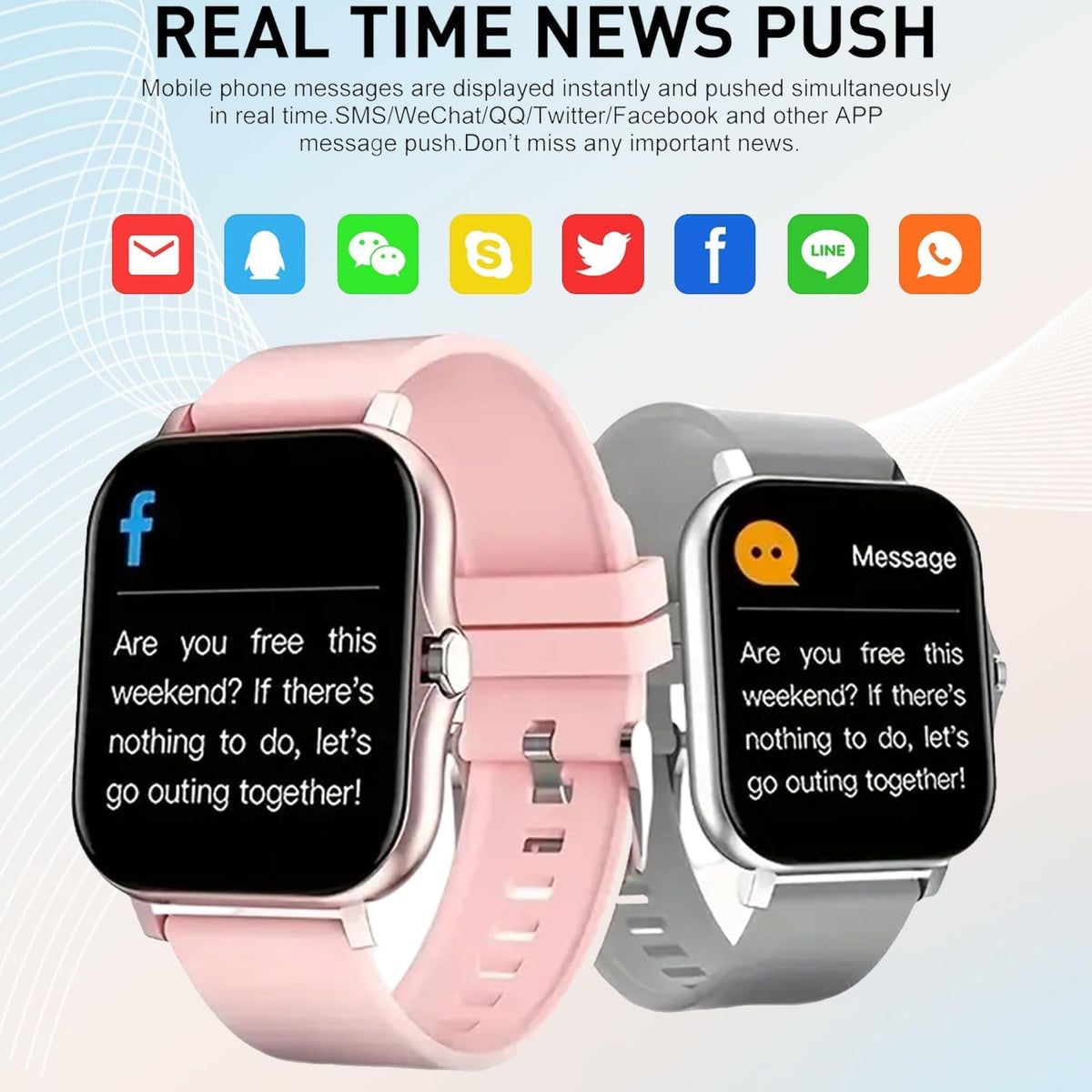 Smart Watch, 1.81" Upgraded Full Touchscreen Smart Watch for Android iPhones with Bluetooth Call, Sleep Tracker, Multiple Sports Fitness Tracker with Smart Watches for Women Men (Pink)