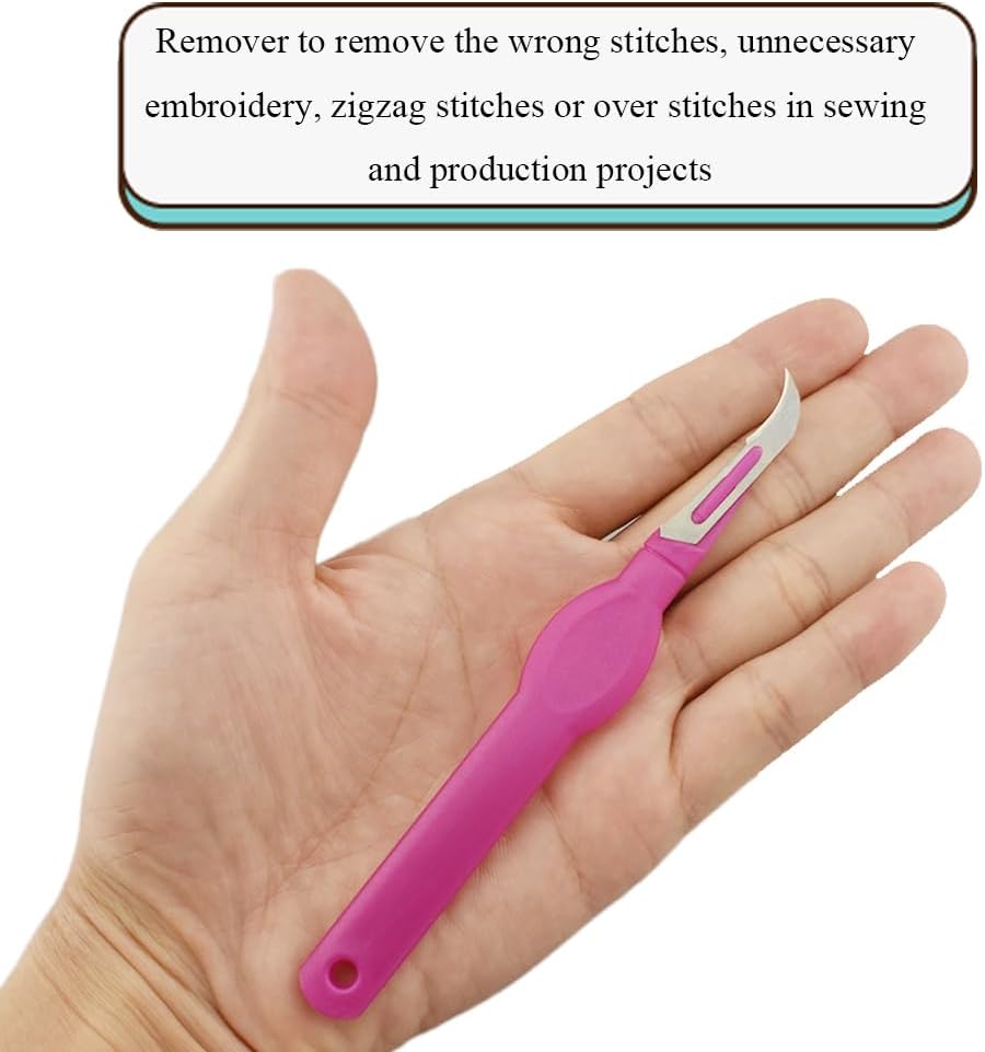 Pink Seam Ripper Ergonomic Grip Thread Stitch Remover Tool Sewing Stitch Cutter Thread Ripper Unpicker Sewing Accessory&Supply for Crafting Notions Quilting Sewing Hem, 5.4-Inch 1PCs