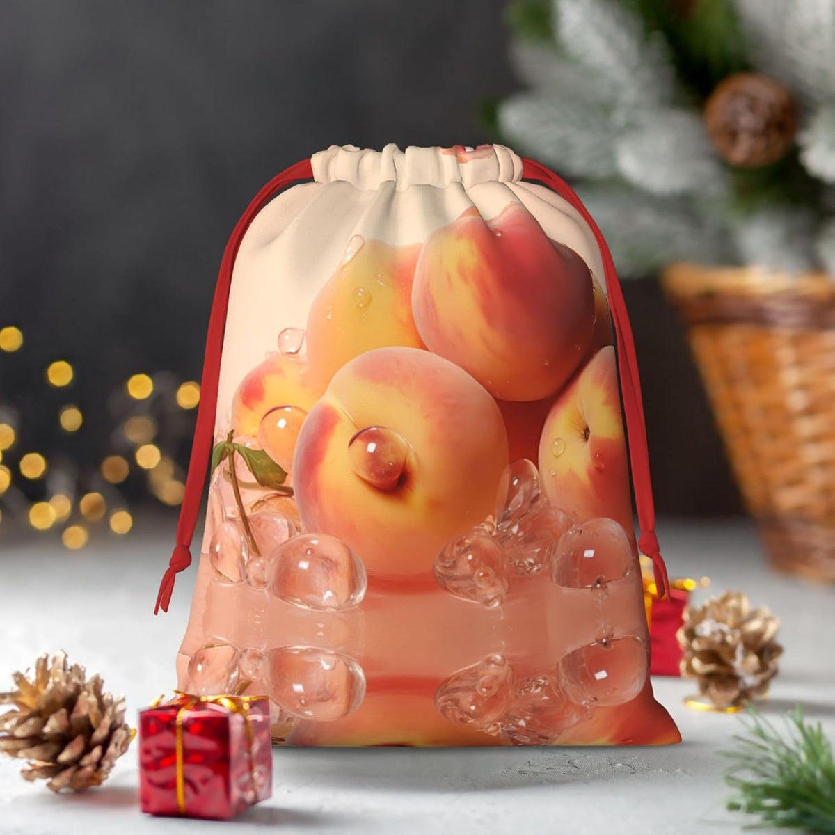Fresh peach S Printed Gift Bags - Perfect for Weddings, Christmas, Birthdays, and Parties - S - L