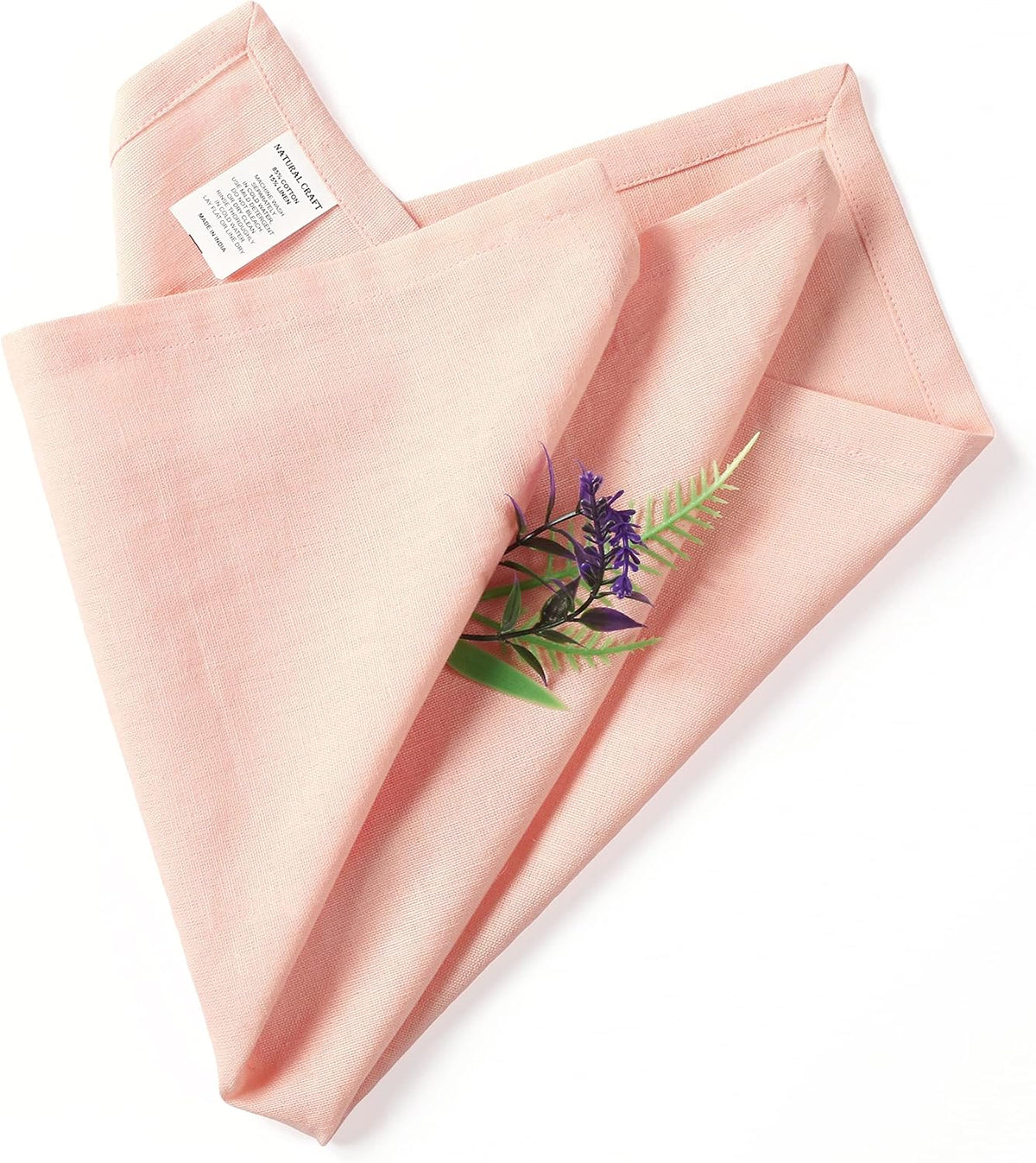 Cloth Napkins Set of 12 Cotton Linen18x18 inch Peach