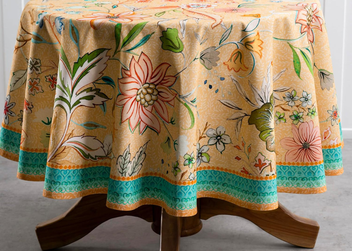 Table Cloth Round Table Reusable 100% Cotton 69" Diameter