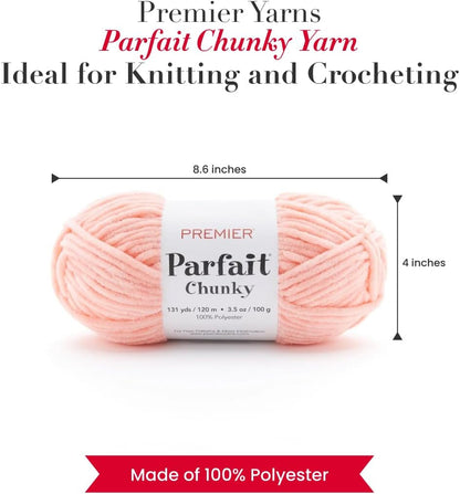 Yarns Parfait Chunky, Peach, Bulky Weight, 3.5 oz, 131 Yards