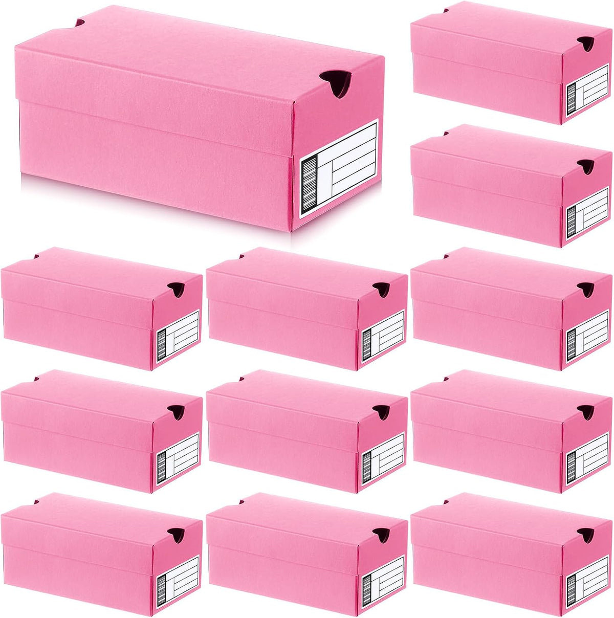 12 Set Mini Sneaker Shoe Gift Boxes, Light Pink, 4.7 x 2.5 x 2