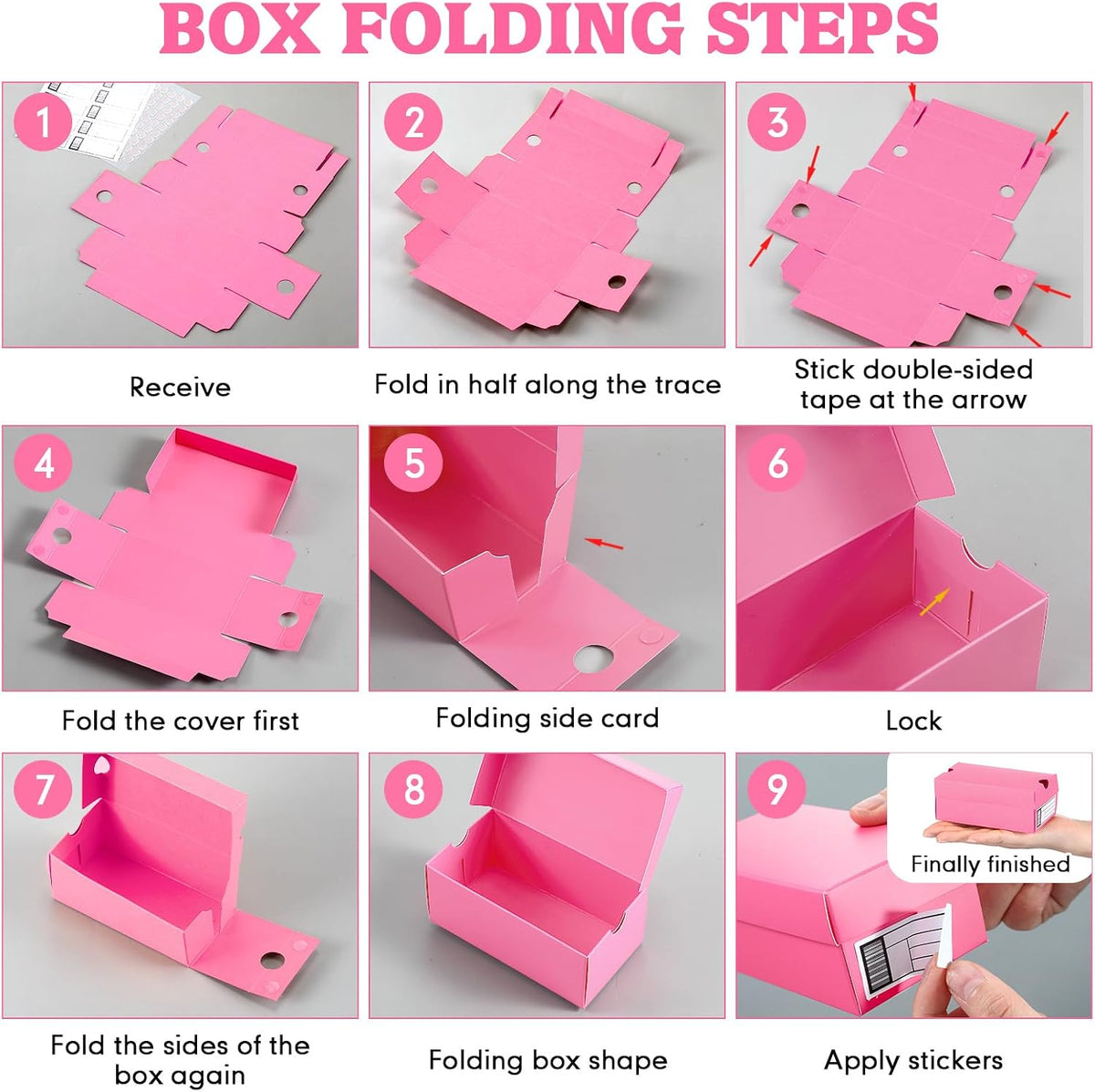 12 Set Mini Sneaker Shoe Gift Boxes, Light Pink, 4.7 x 2.5 x 2