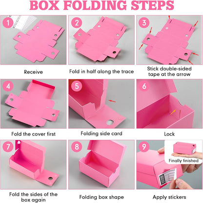 12 Set Mini Sneaker Shoe Gift Boxes, Light Pink, 4.7 x 2.5 x 2