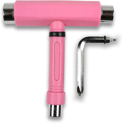 All-in-One Skateboard T-Tool with Phillips and Allen Head - Pink