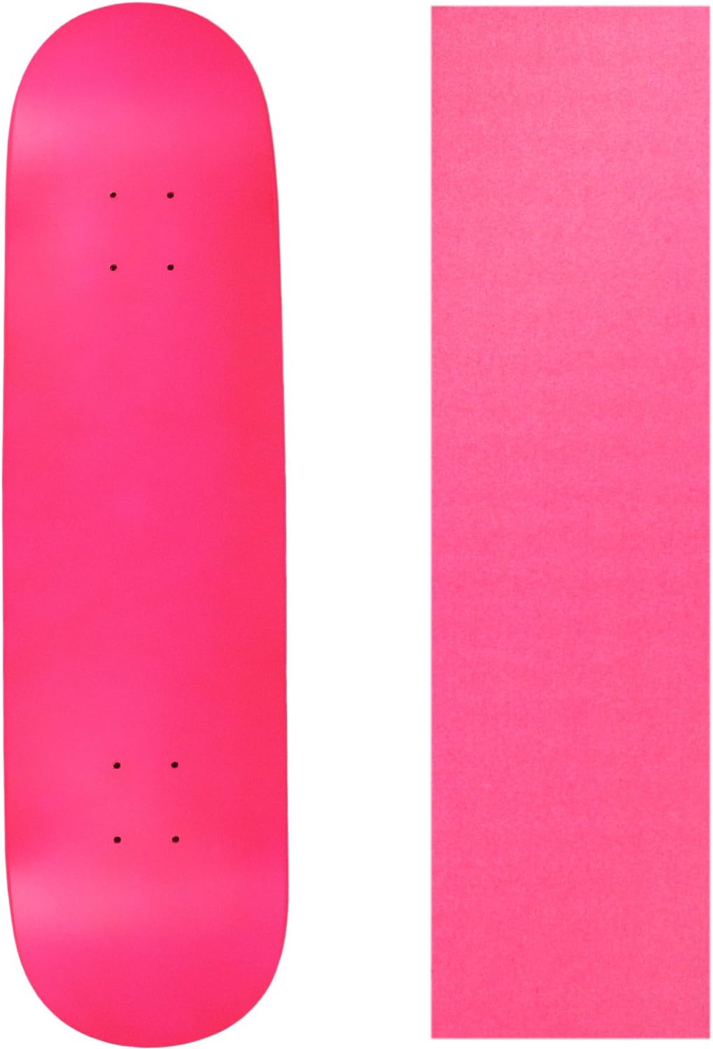 Moose Skateboard Deck Blank Neon Pink 7.75" Pink Grip