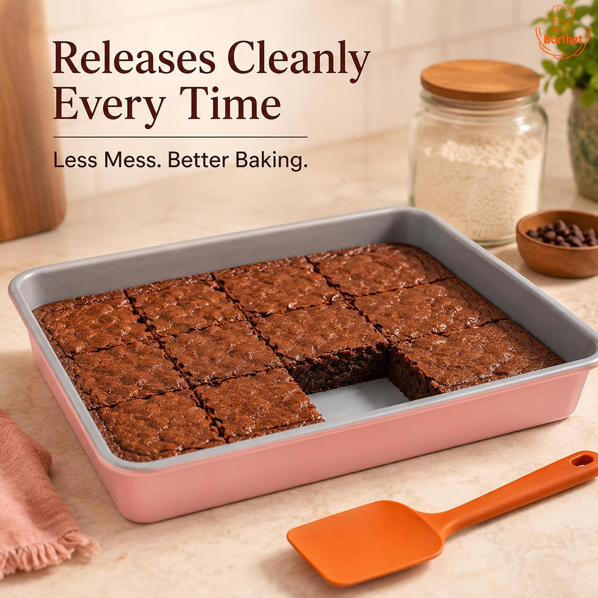 9x13 Baking Pan 2 Pack, Heavy Duty 2.5" Deep Lasagna Pan Nonstick