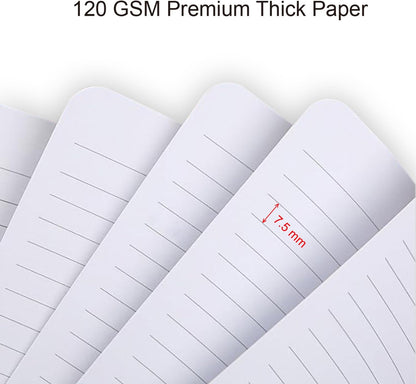 Spiral Notebook, 140 Pages, 5.63 x 8.27 inches, 120 GSM Premium Paper, Pink-Yellow Gradient Cover with Back Pocket