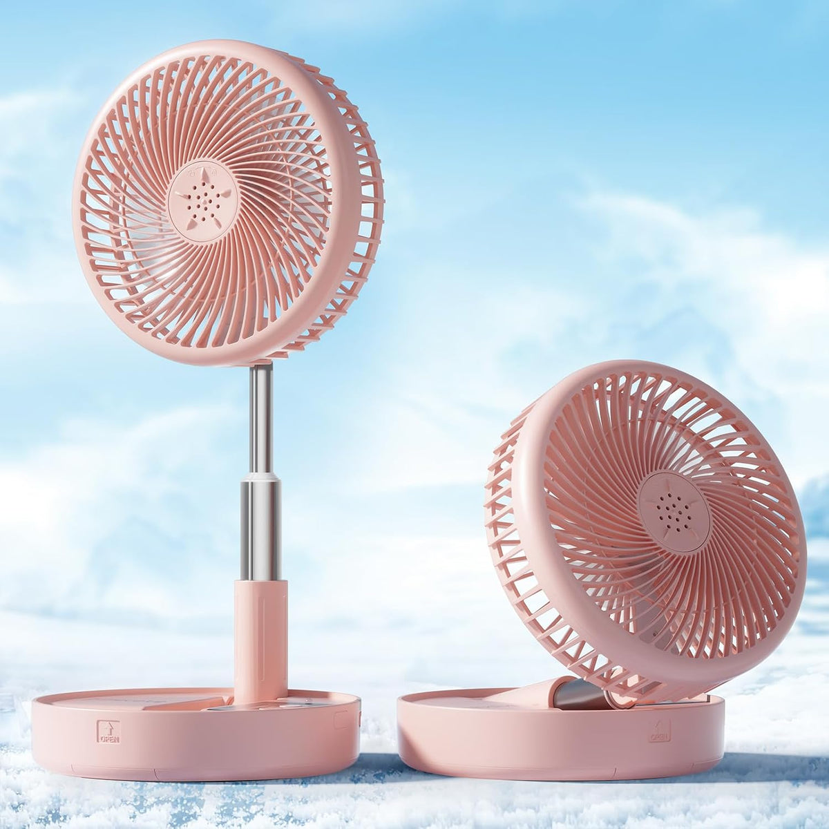 Portable Rechargeable Fan, 7200mAh Battery Operated Fan with Remote