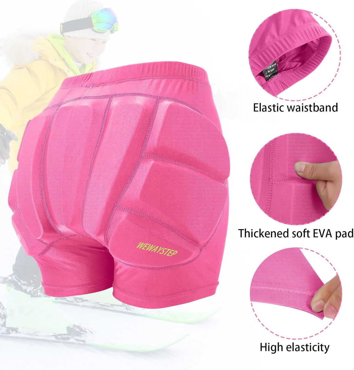 3D Hip Protection Butt Pads Protective Padded Shorts Crash Pad Impact Gear