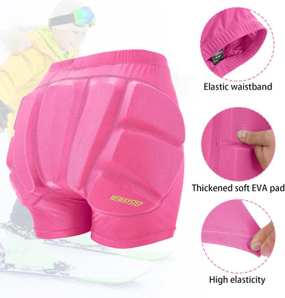 3D Hip Protection Butt Pads Protective Padded Shorts Crash Pad Impact Gear