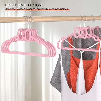 Pink 15.5 Inch 60 Pack Butterfly Bow Plastic Hangers
