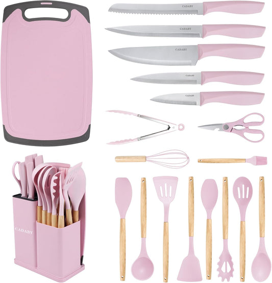 19 PCS Pink Kitchen Cooking Utensils Set Kitchen Tools Set