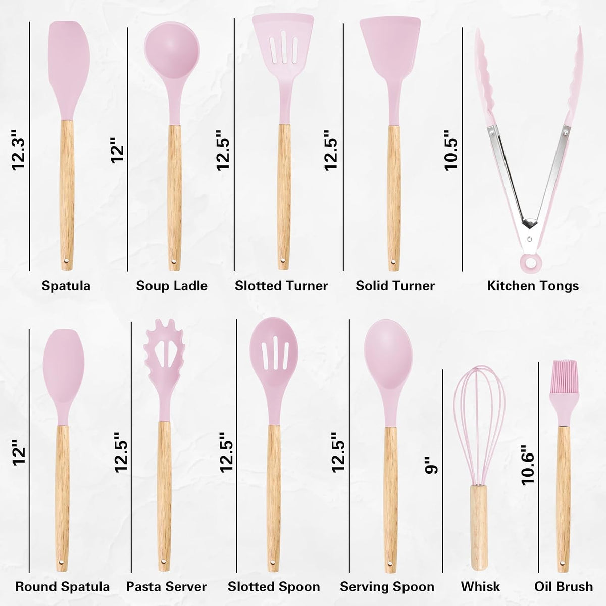 19 PCS Pink Kitchen Cooking Utensils Set Kitchen Tools Set