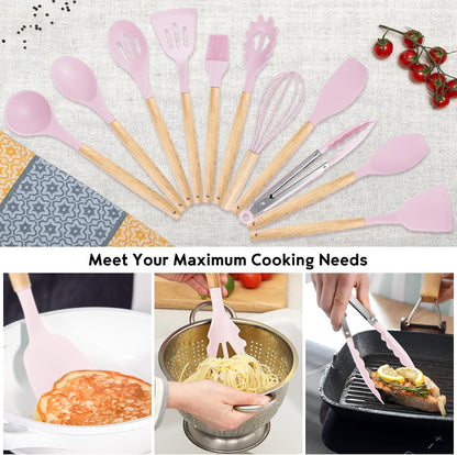 19 PCS Pink Kitchen Cooking Utensils Set Kitchen Tools Set
