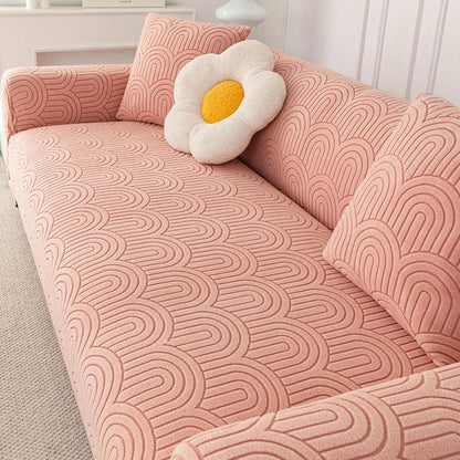 Washable Couch Covers Sectional L Shape,Couch Protector for Pets, Sofa Covers for Pets Non Slip, Sofa Slipcovers High Stretch (Pink 2 Seats)