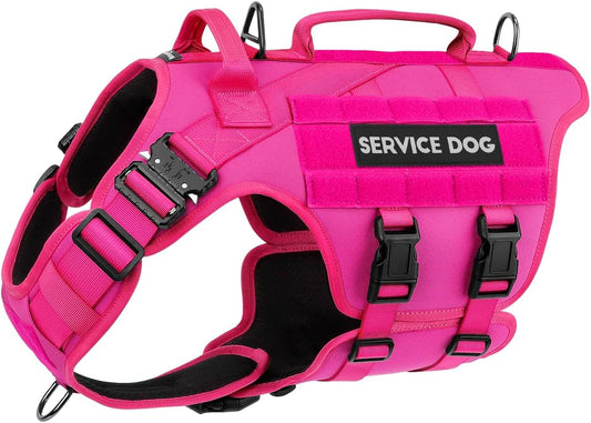 Tactical Dog Harness Service Vest for Medium Dogs M Pink