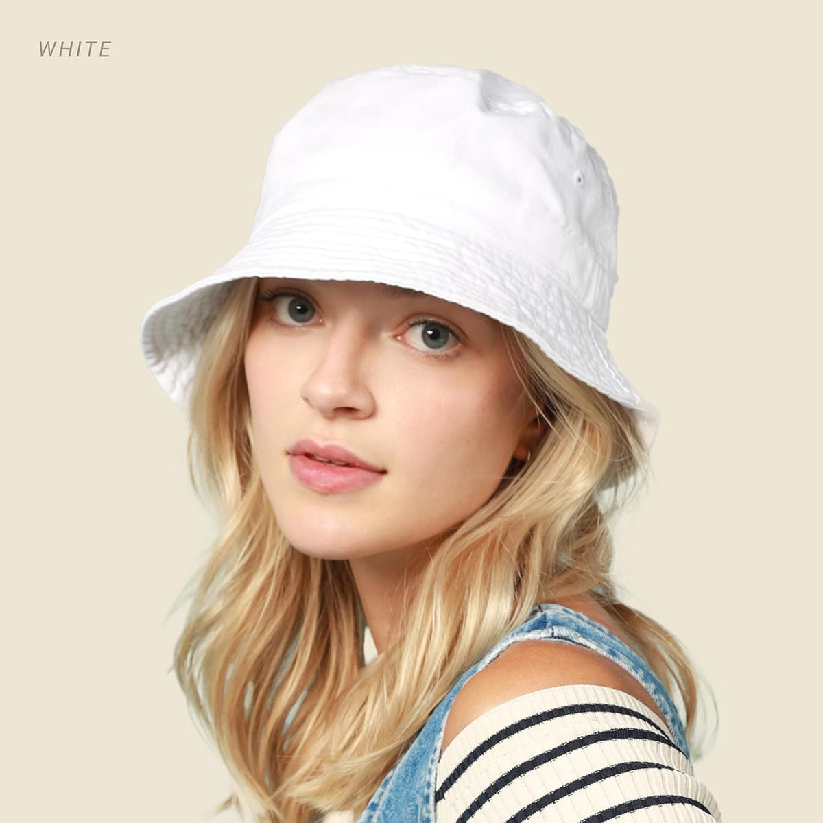 Hot Summer Bucket Hat - Trendy Cotton Sun Hat for Beach, Golf, Fishing