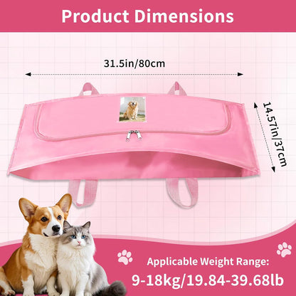 Pet Casket Body Bag,Dog or cat Burial Box with Dignity,pet caskets or Burial Boxes Alternative,eco-Conscious Body Bag with Handle & Custom Memorial Surface (Pink)