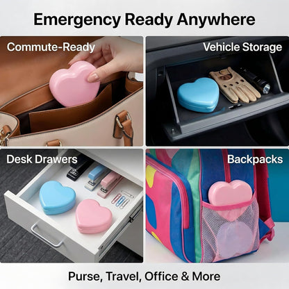 10 Sets Travel Sewing Kit Mini - Heart Shaped Mini Sewing Kit Bulk for Wedding Favors, Holiday Donation Boxes & Emergency Repairs - Portable Small Mending Set with Organza Gift Bags, Pink & Blue