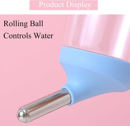 Dog Crate Water Bottle Dispenser - No Drip Dog Kennel Water Dispenser & Cage Bottle - Easy-to-Use Water Bottle for Cat Crate - Perfect for Keeping Your Pet Hydrated (Pink)-500ML