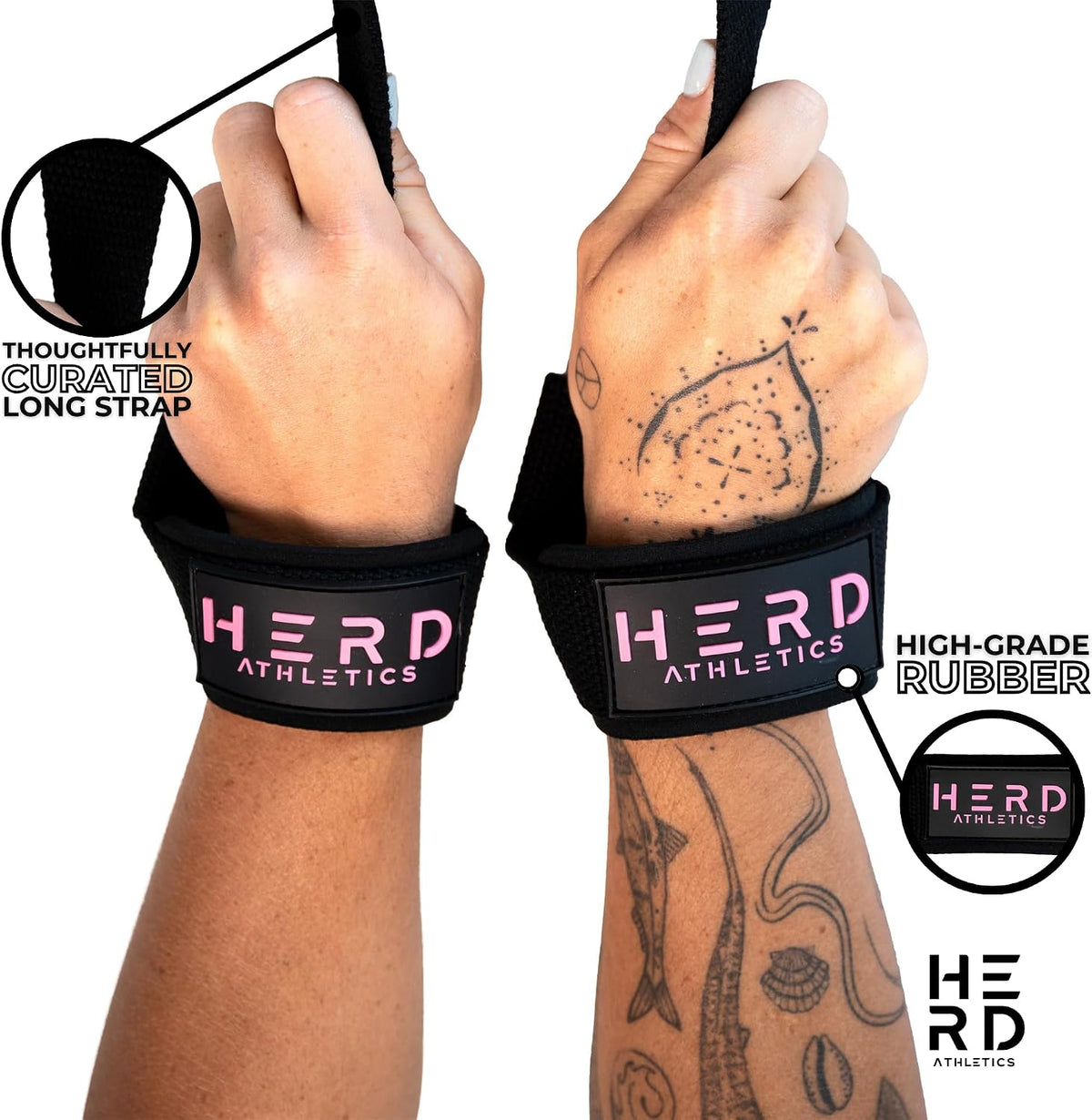 Lifting Wrist Straps – 23" Length x 1.5" Width – Padded Neoprene Cotton Straps for Weightlifting, Powerlifting, Functional Training, Strength Training & Deadlifts – Heavy Duty Grip Support
