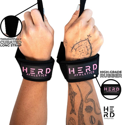 Lifting Wrist Straps – 23" Length x 1.5" Width – Padded Neoprene Cotton Straps for Weightlifting, Powerlifting, Functional Training, Strength Training & Deadlifts – Heavy Duty Grip Support