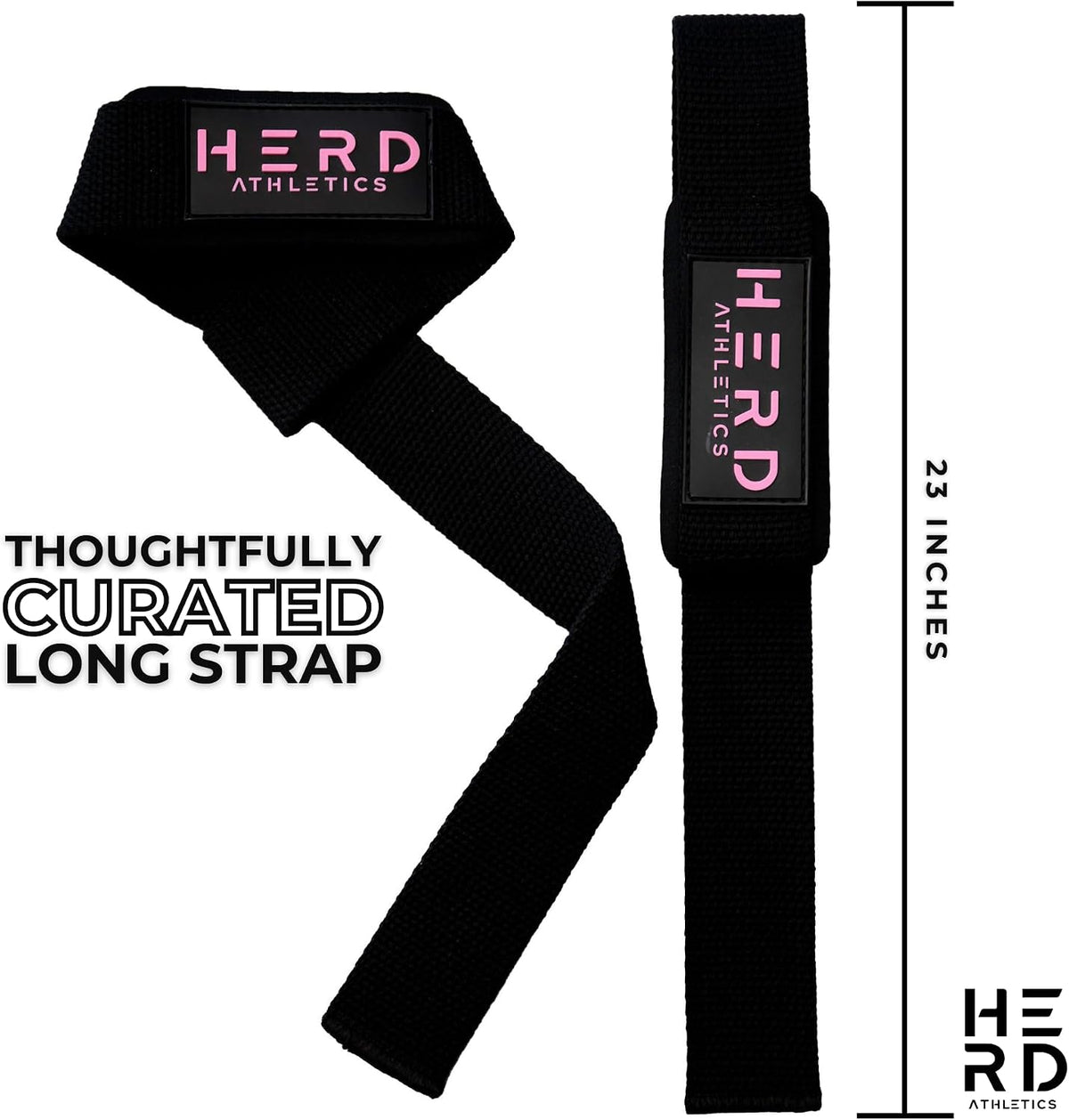 Lifting Wrist Straps – 23" Length x 1.5" Width – Padded Neoprene Cotton Straps for Weightlifting, Powerlifting, Functional Training, Strength Training & Deadlifts – Heavy Duty Grip Support