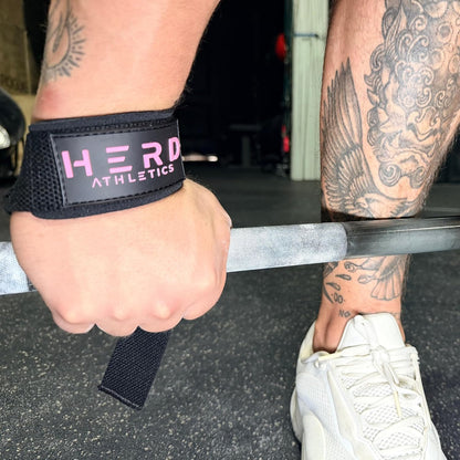Lifting Wrist Straps – 23" Length x 1.5" Width – Padded Neoprene Cotton Straps for Weightlifting, Powerlifting, Functional Training, Strength Training & Deadlifts – Heavy Duty Grip Support