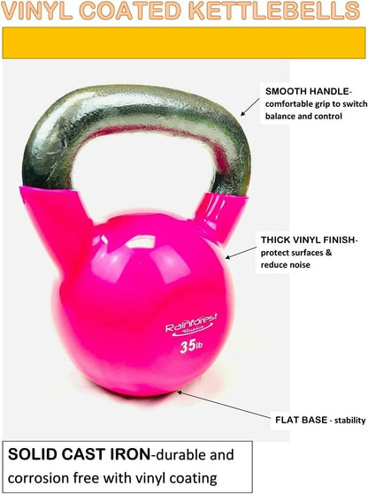 Vinyl Coated Cast Iron Kettlebell Weight
