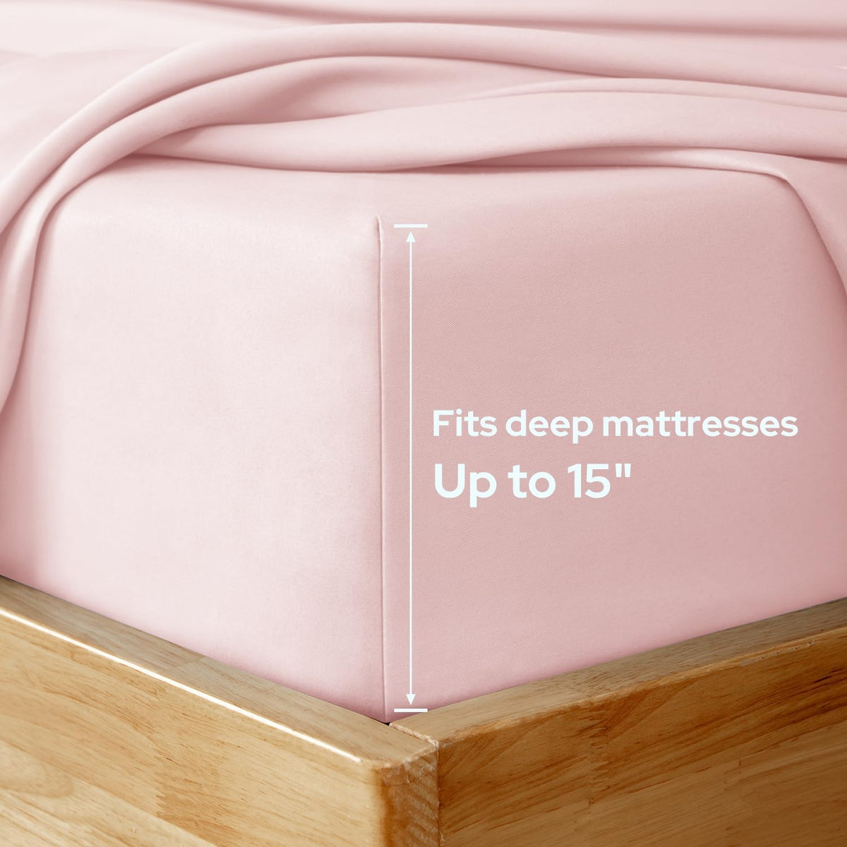 Queen Size Bed Sheets - 6 Piece Set (Pale Pink) - Extra Soft Brushed Microfiber 1800 Bedding Sheets, Deep Pocket, Wrinkle & Fade Free
