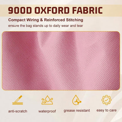 Large Rolling Cleaning Caddy with Cleaning Caddy Apron, Pink