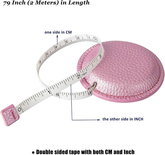 Tape Measure for Body Measuring, 79Inch/2Meters Retractable Measuring Tape for Body Fabric Sewing Tailor Cloth Knitting Craft Measurements Dual Sided