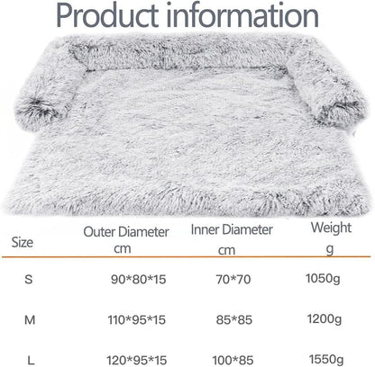 Vinnykud Couch Cushion for Dogs and Cats Plush Dog Mat Large Dog Bed Dog Sofa Waterproof Bottom Dog Blanket Sofa Cover Zippered Dog Blanket Washable Luggage (Rectangle - Pink, 110x95x15cm)