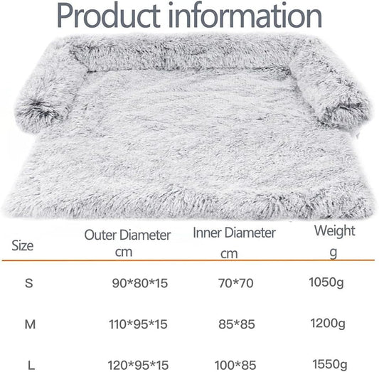 Vinnykud Couch Cushion for Dogs and Cats Plush Dog Mat Large Dog Bed Dog Sofa Waterproof Bottom Dog Blanket Sofa Cover Zippered Dog Blanket Washable Luggage (Rectangle - Pink, 110x95x15cm)