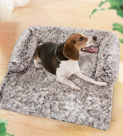 Vinnykud Couch Cushion for Dogs and Cats Plush Dog Mat Large Dog Bed Dog Sofa Waterproof Bottom Dog Blanket Sofa Cover Zippered Dog Blanket Washable Luggage (Rectangle - Pink, 110x95x15cm)