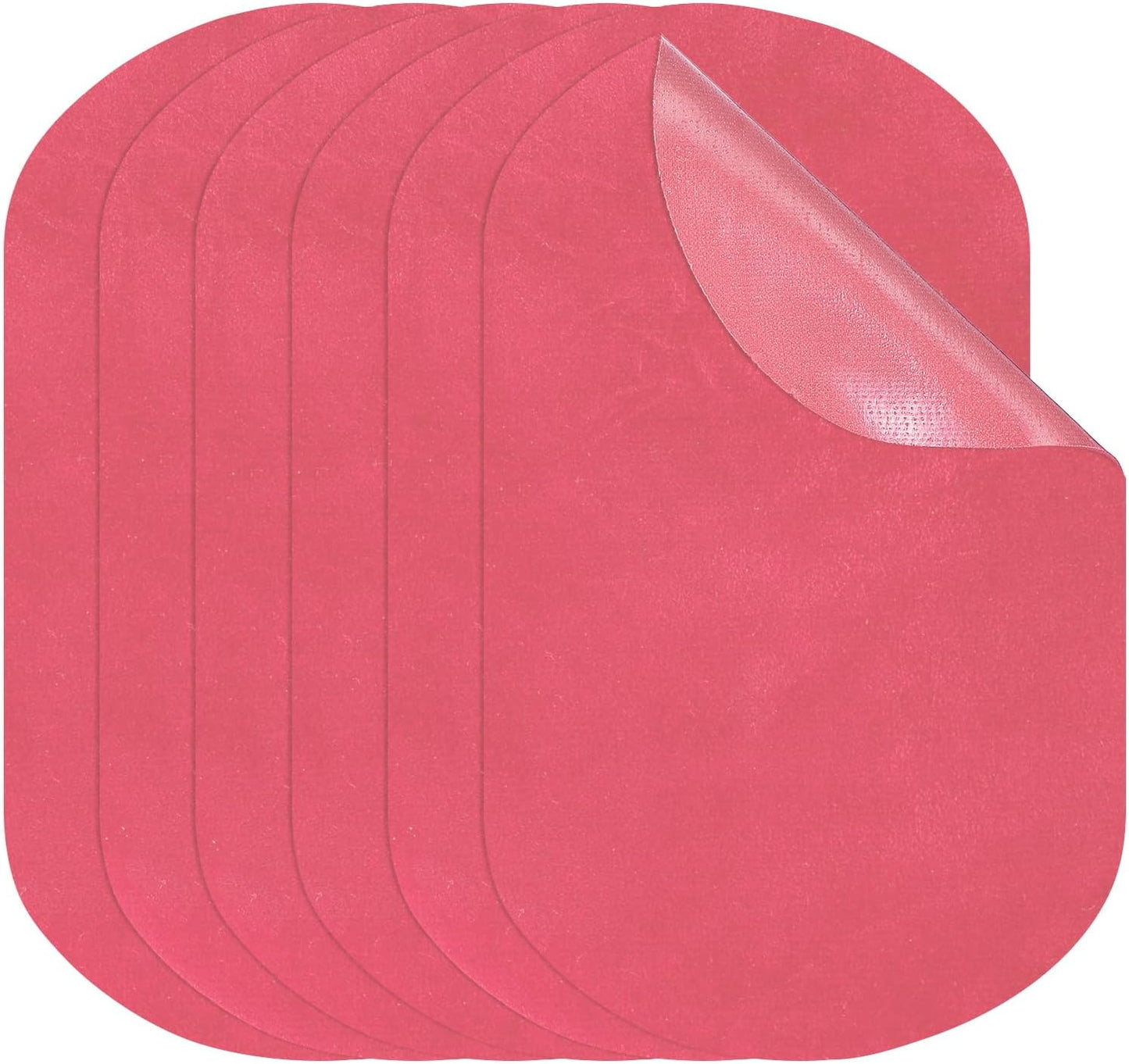 Iron-on Patches 4.3" by 7", 6 Pack Oval Elbow Patches Knee Repair Patch Suede Fabric Appliques for Shirt Jeans Jacket Clothes Repair Decorating Kit, Dark Pink