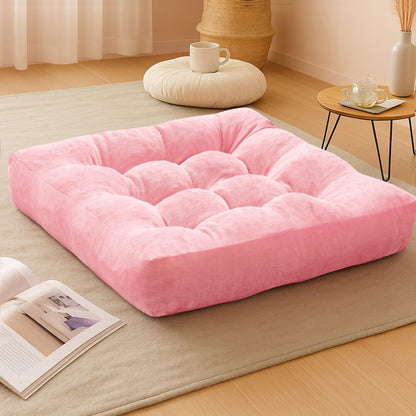 Large Floor Pillows for Adults, Square Meditation Cushion, 22 Inch Pink