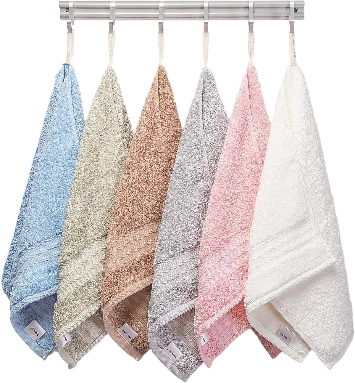 Ultra Thick, Soft & Absorbent Cotton Hand Towels for Bathroom, Pink