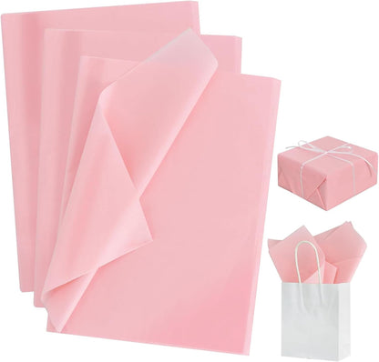 130 Sheets Pink Tissue Paper Bulkfor Gift Bags, 14 x 20 Inches GiftWrapping Tissue Paper Art Crafts StuffingFloral Packaging Birthday WeddingGraduation Party Decorations
