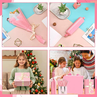 130 Sheets Pink Tissue Paper Bulkfor Gift Bags, 14 x 20 Inches GiftWrapping Tissue Paper Art Crafts StuffingFloral Packaging Birthday WeddingGraduation Party Decorations