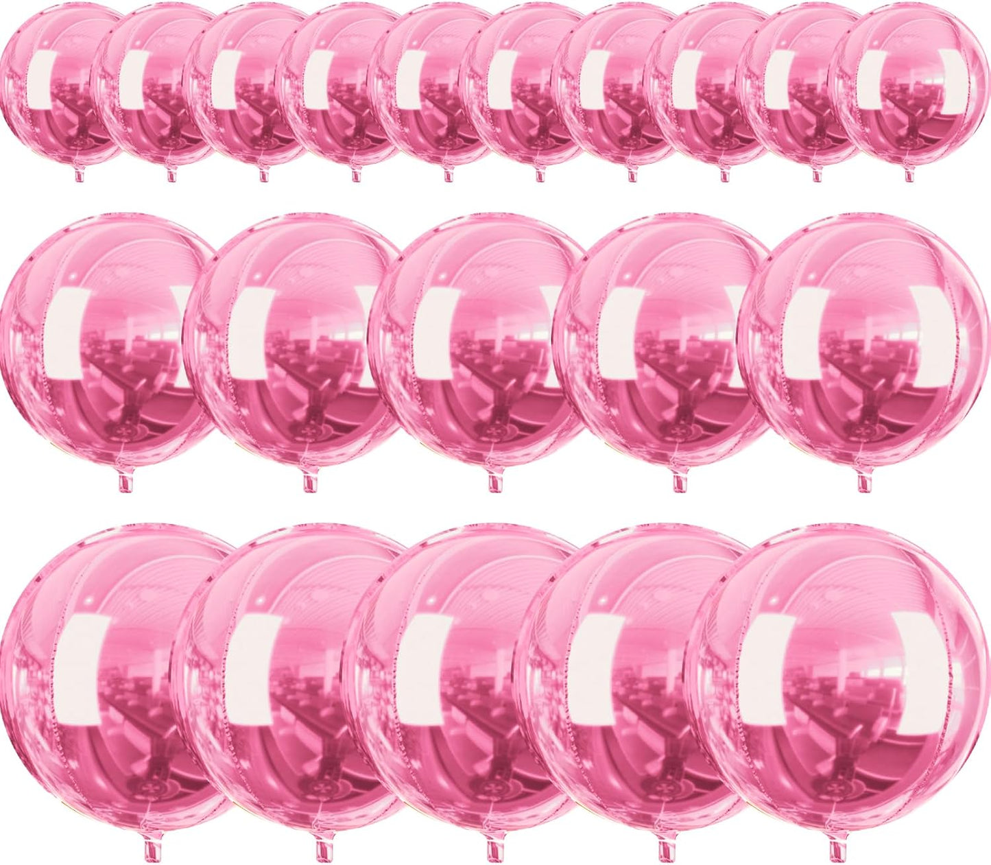 Pearl Pink Foil Balloons 20pcs Large Round Giant Jumbo 4D Balloons