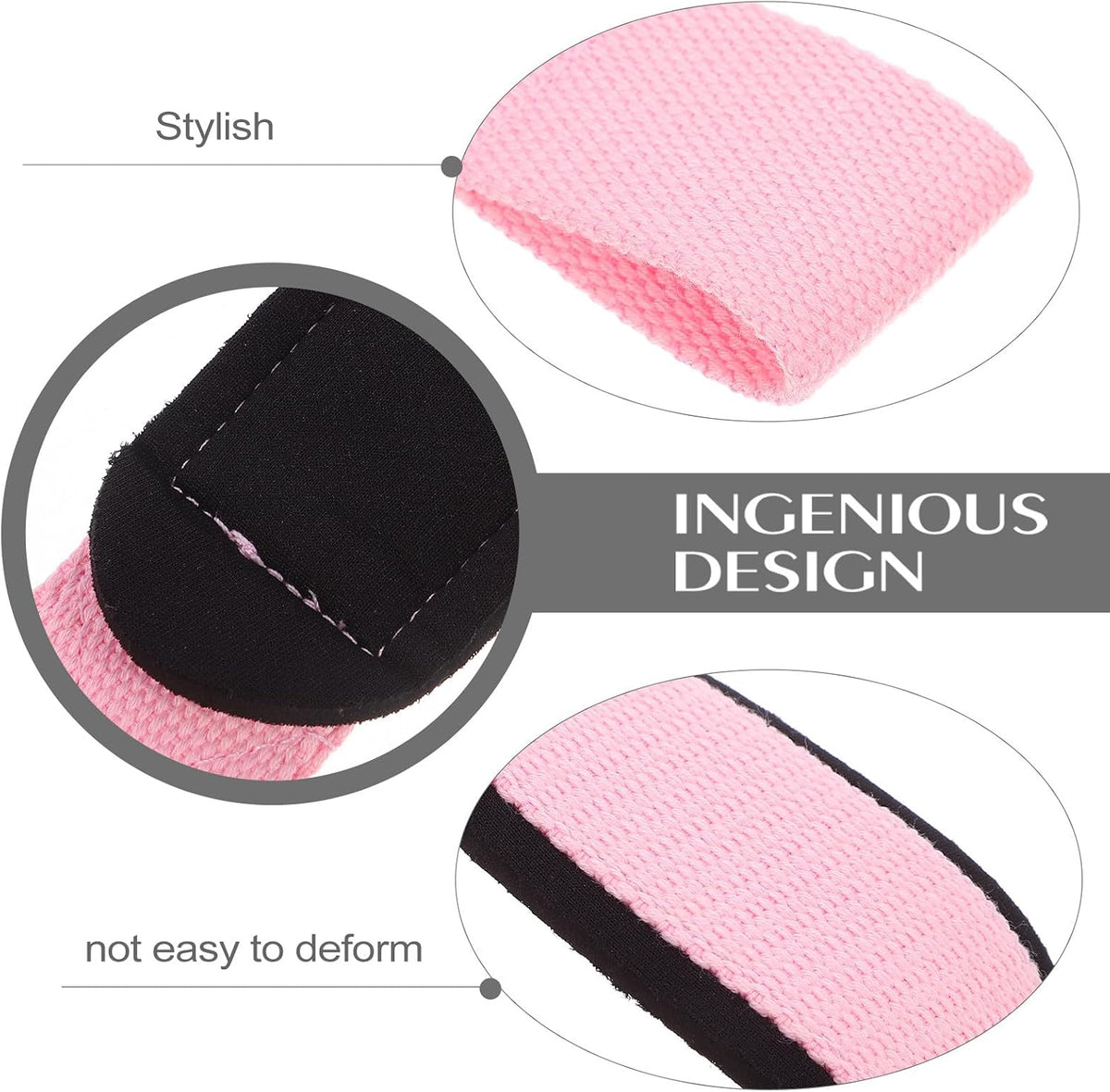 Wrist Support Weightlifting Straps 2pcs Anti-slip Fitness Wrist Guards Pink for Women Deadlift Grip Training Sports Protection