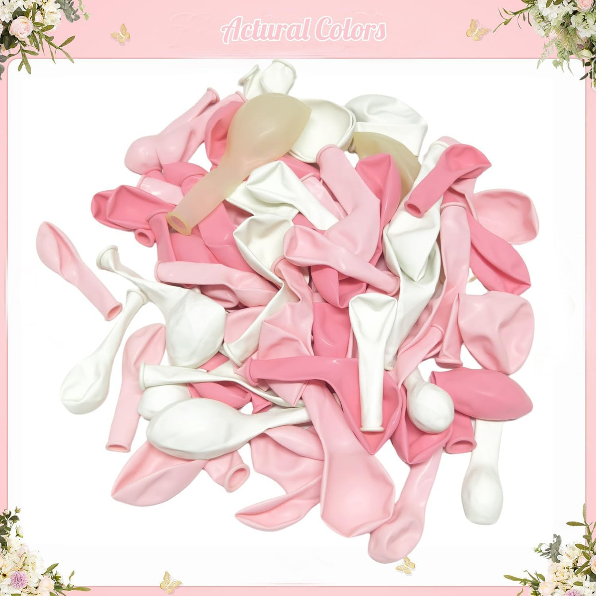 Light Pink Balloon Arch Kit, Baby Pink White Balloon Garland Kit