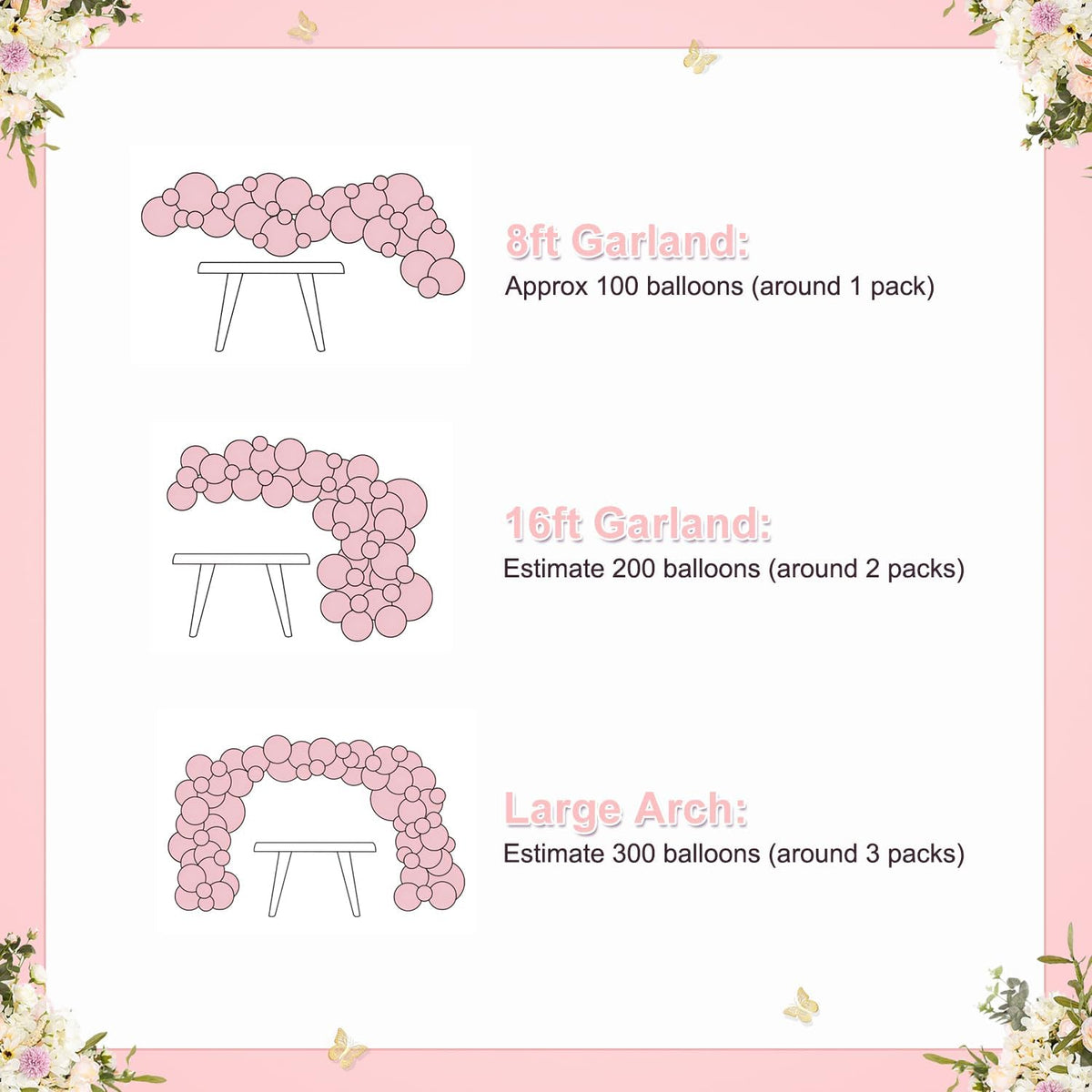 Light Pink Balloon Arch Kit, Baby Pink White Balloon Garland Kit