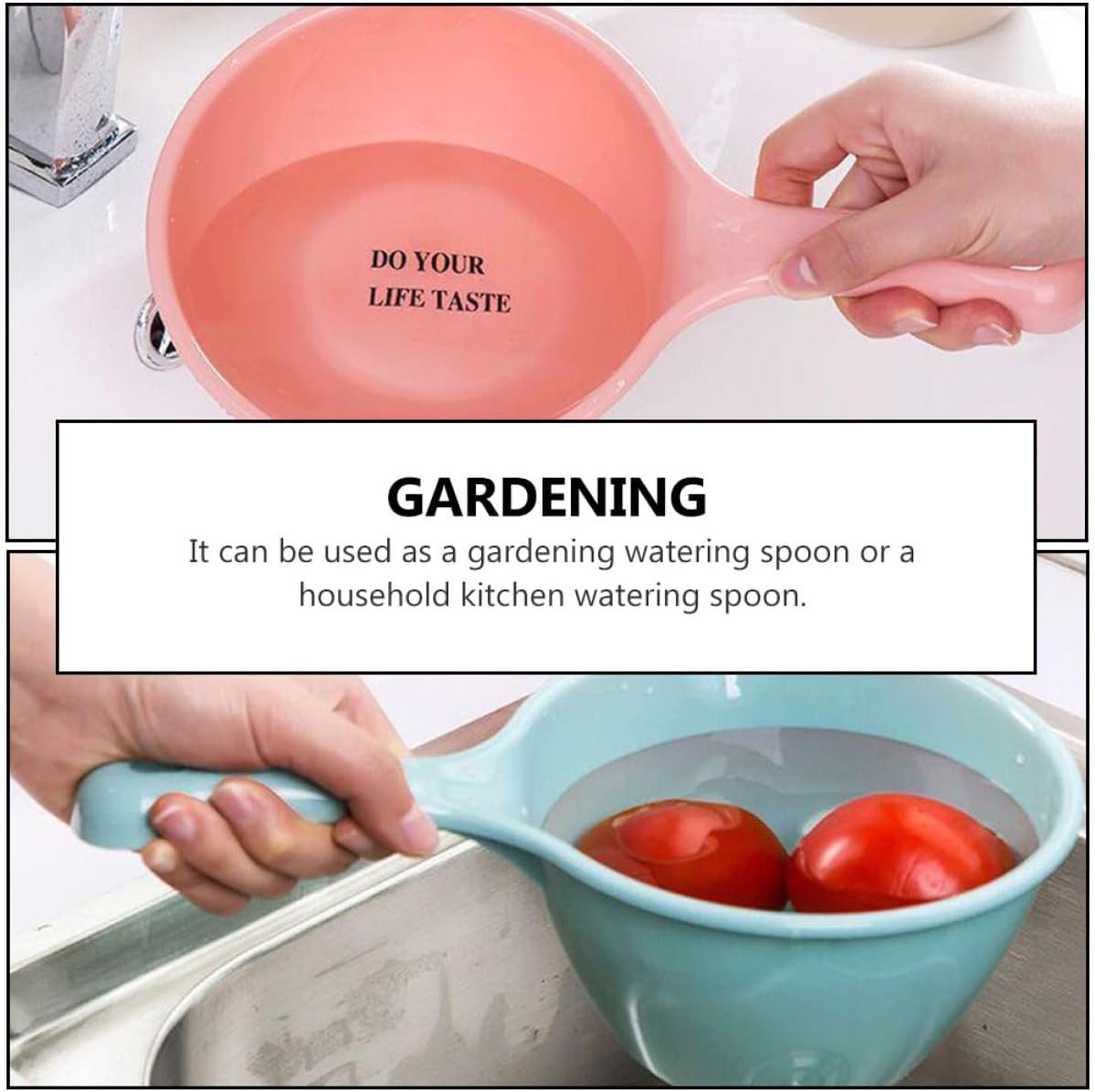 3pcs 3pcs Large PP Water Scoop for Home and Kitchen Practical Long Handle Ladles in Khaki, Light Pink, and Light Blue with Smooth Surface Easy to Clean for Bathing, Washing