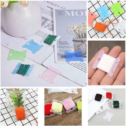Embroidery Floss Bobbins 100 PCS Plastic Embroidery Floss Organizer
