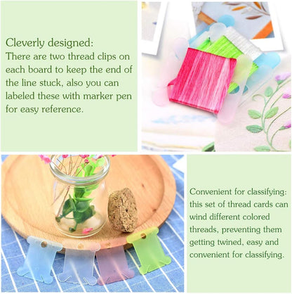 Embroidery Floss Bobbins 100 PCS Plastic Embroidery Floss Organizer