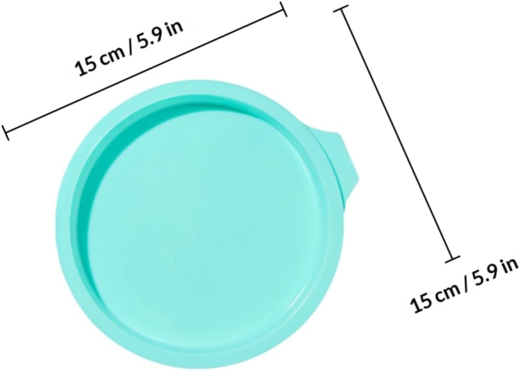 4pcs 6-inch round Silicone Rainbow Cake Molds Nonstick Layer Cake Pans for Baking Green and Light Pink, Flexible Food-grade Bakeware Set for Home and Professional Use